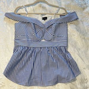 Bardot blue and white stripe top. Size 10/L